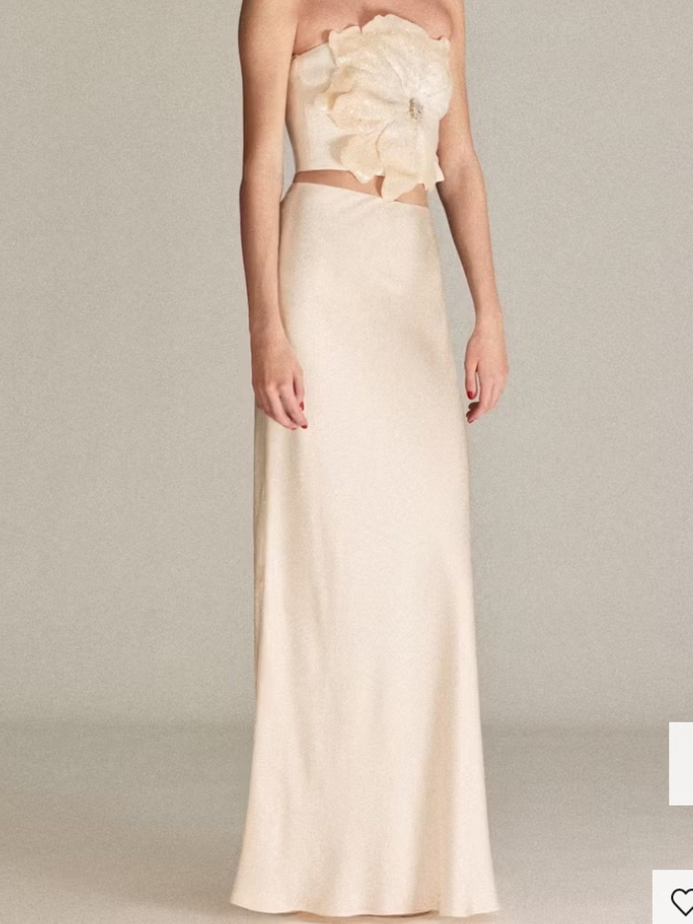 Mango MAXI FLOWER BANDEAU TOP and skirt set